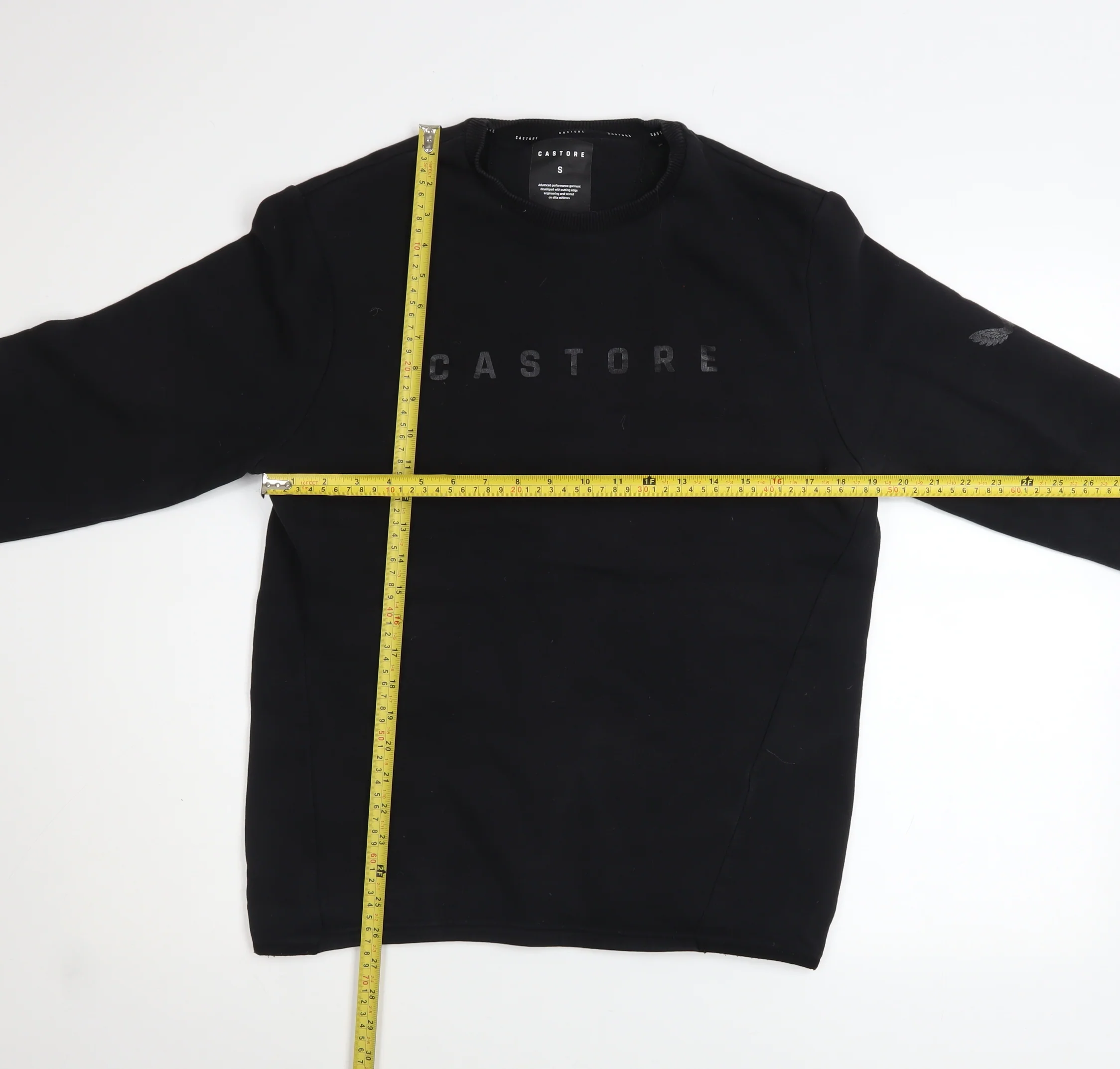 Castore Mens Black Small Pullover Sweatshirt Crew Neck - Image 2