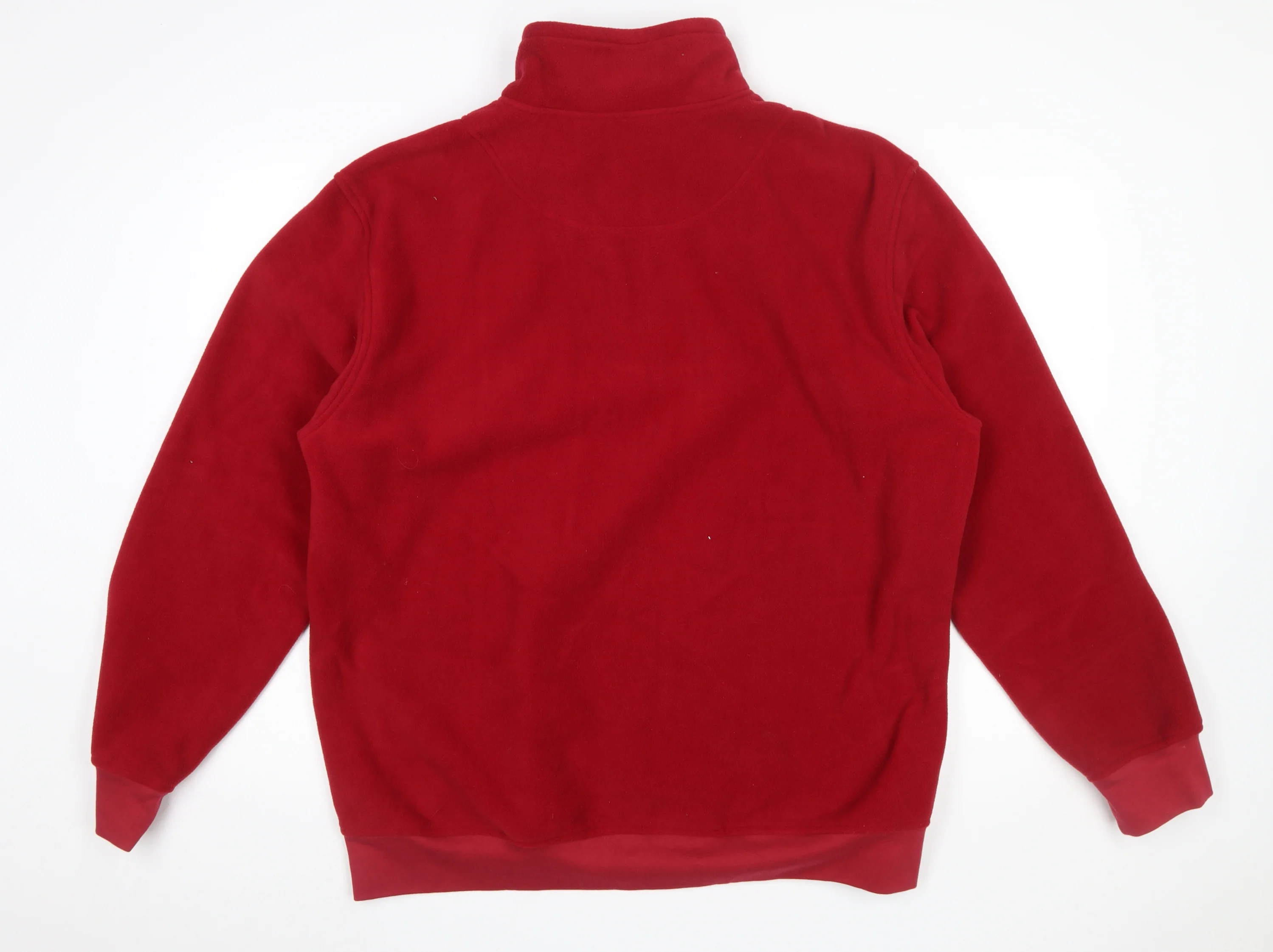 Catamaran Men's Red Fleece 1/4 Zip Pullover Sweatshirt L - Image 3