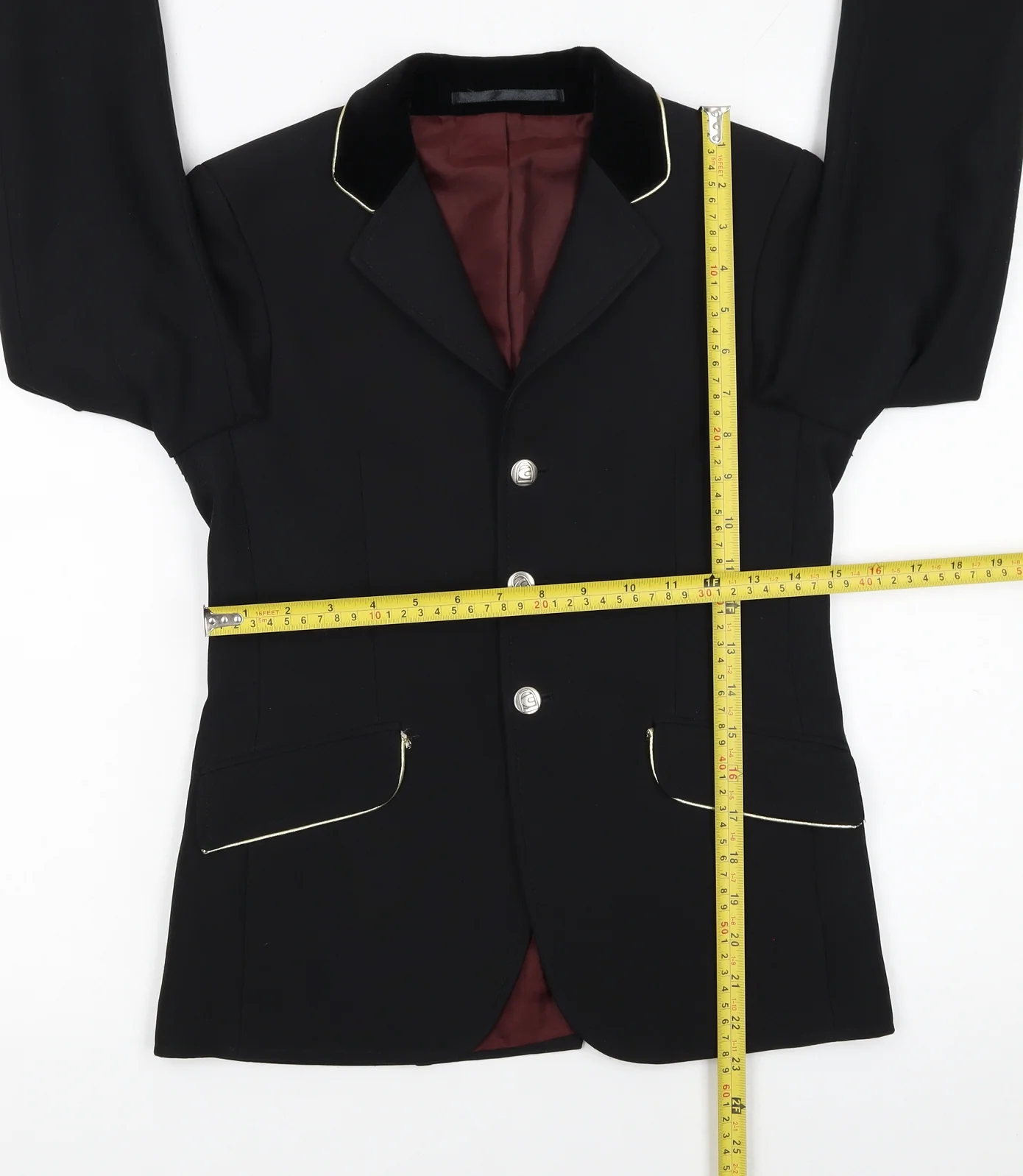 Cavallo Boys Black Polyester Four-Button Equestrian Blazer 11 Years - Image 2