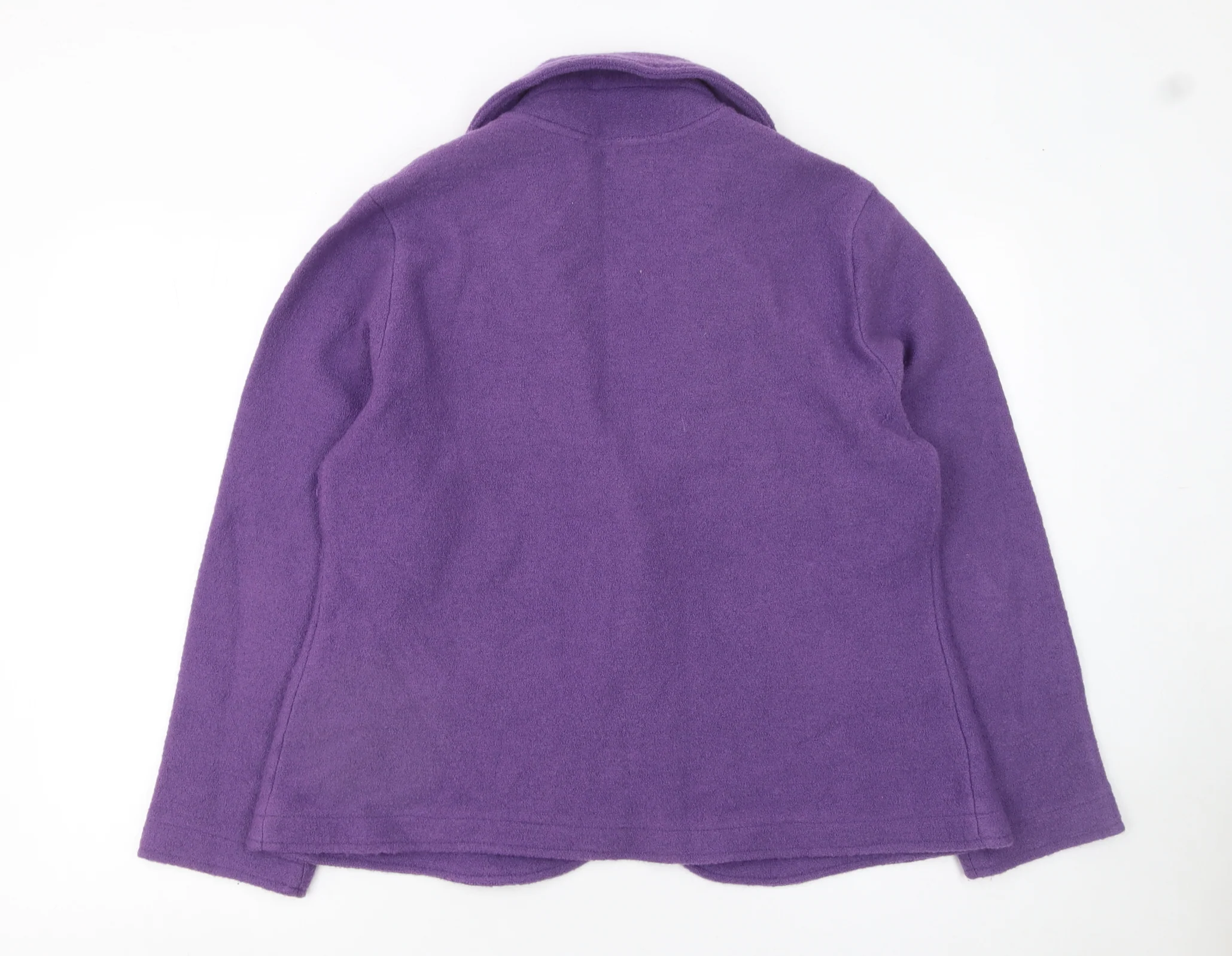 CC Women’s Purple Wool Cardigan XL V-Neck Single Button Knit - Image 3