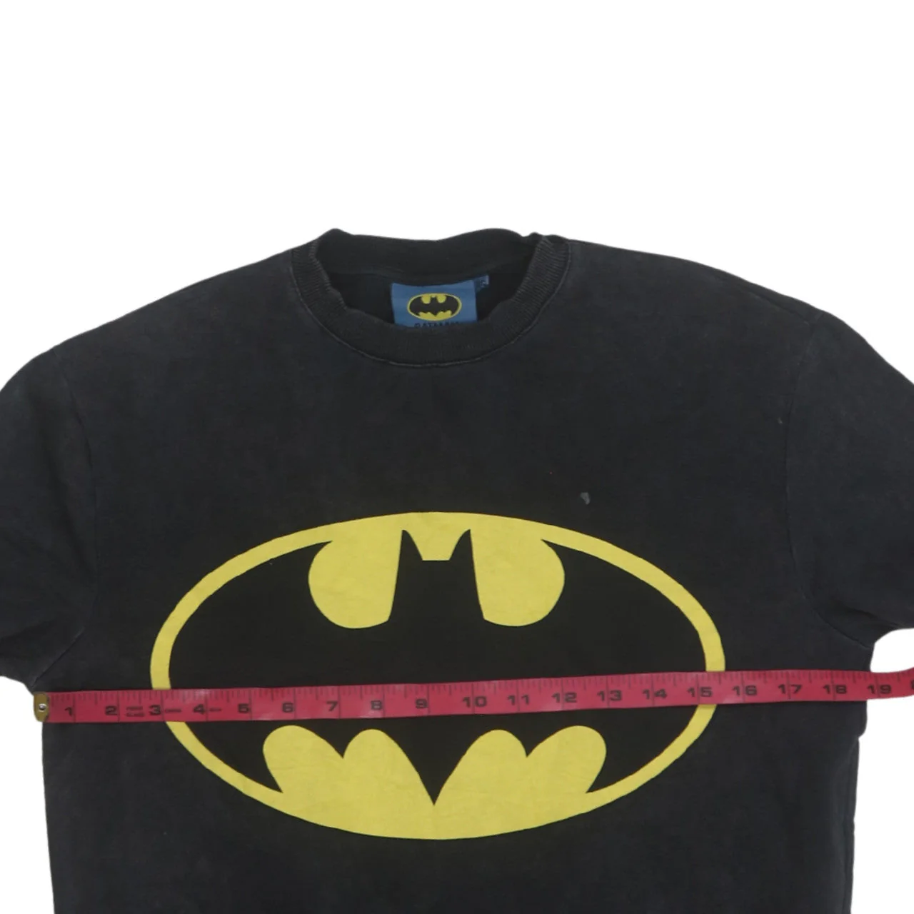 Cedar Wood State Men’s Black Batman Logo Pullover Sweatshirt XS - Image 2