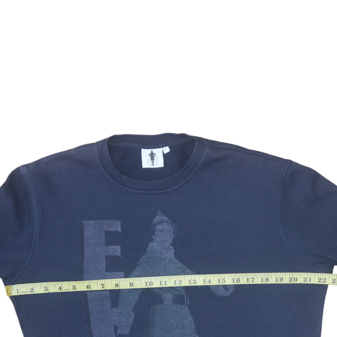 Cedar Wood State Unisex Navy Blue Elf Sweatshirt Medium Pullover Christmas - Image 2