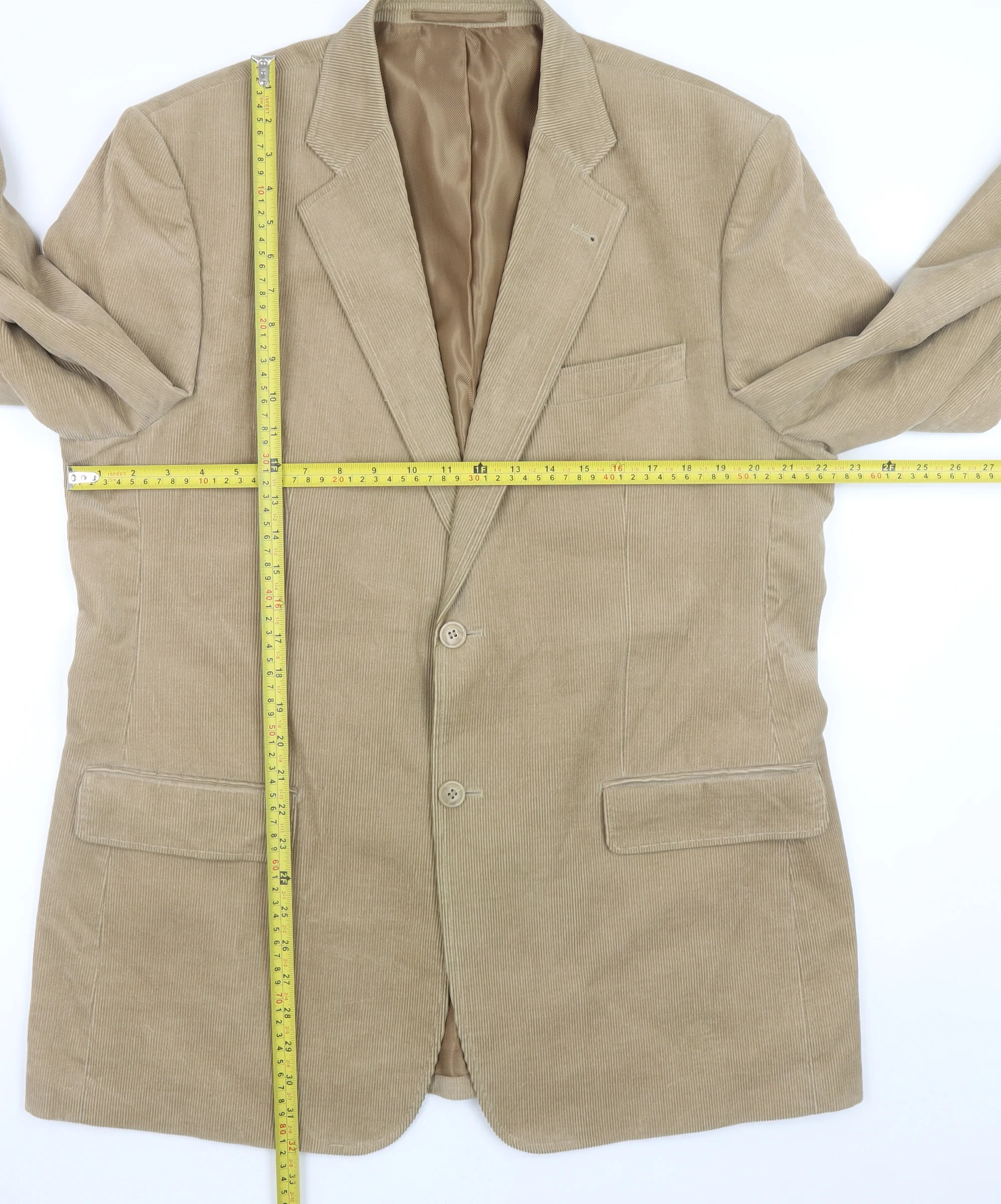 Cedarwood State Men's Beige Corduroy Blazer Jacket 42 in Regular - Image 2