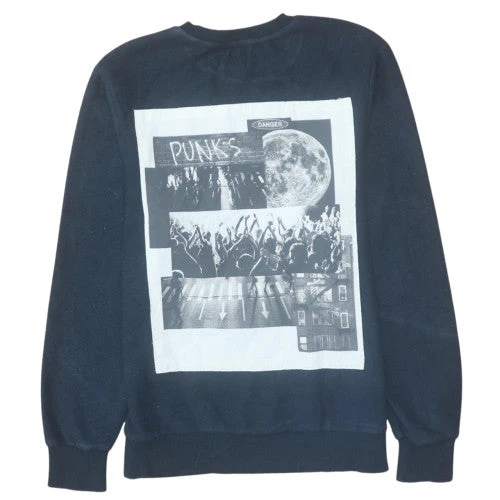 Cedarwood State Mens Black Punks Graphic Crew Neck Sweatshirt M - Image 4