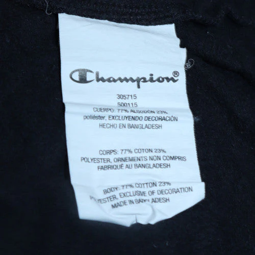 Champion Boys Black Full Zip Hoodie XL 13-14 Years Cotton Blend Logo - Image 6