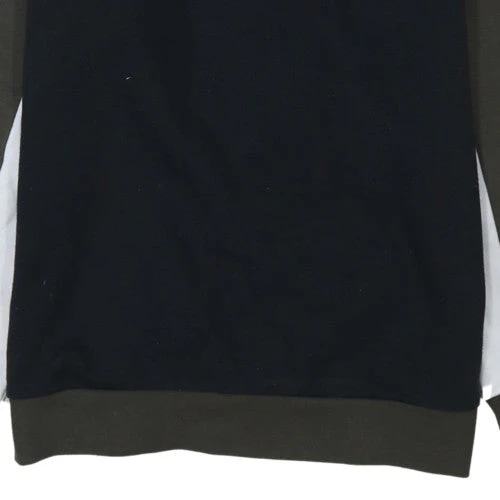 Champion Boys Black Pullover Hoodie 13-14 Years Logo Colourblock Sweatshirt - Image 7
