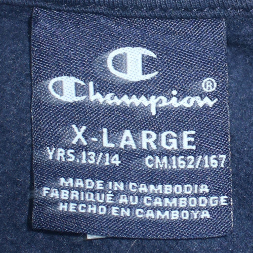 Champion Boys Black Pullover Sweatshirt 13-14 Years Crew Neck Logo Style - Image 5
