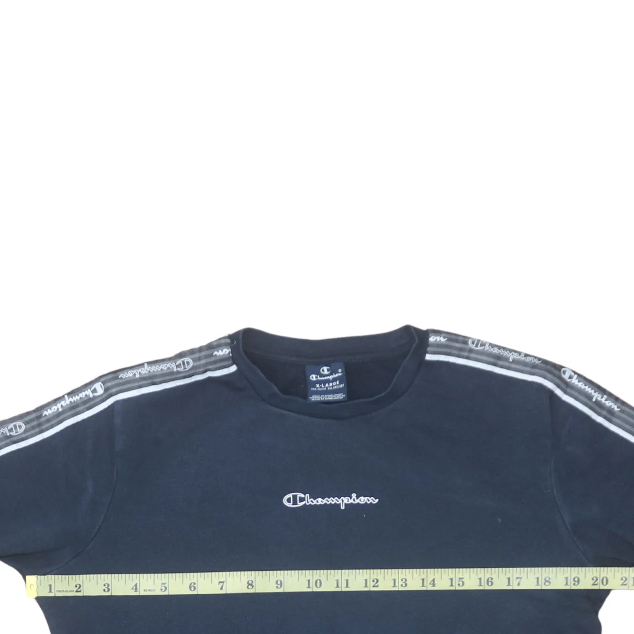 Champion Boys Black XL 13-14 Years Crew Neck Logo Sweatshirt - Image 2