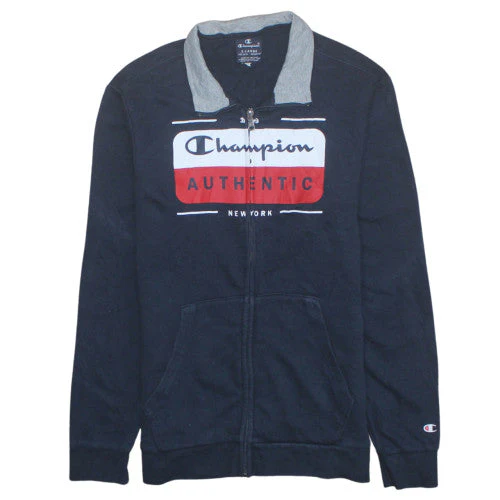 Champion Boys Blue Full Zip Fleece Sweatshirt XL 13-14 Years Logo Authentic