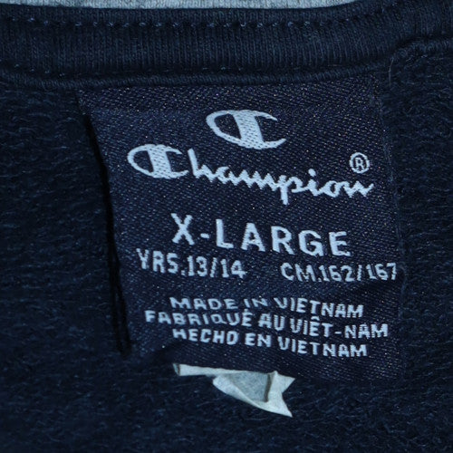 Champion Boys Blue Full Zip Fleece Sweatshirt XL 13-14 Years Logo Authentic - Image 5