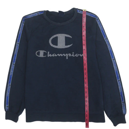 Champion Boys Blue Logo Pullover Sweatshirt 15-16 Years Fleece Crew Neck - Image 3