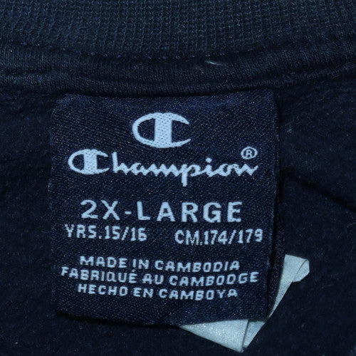 Champion Boys Blue Logo Pullover Sweatshirt 15-16 Years Fleece Crew Neck - Image 5