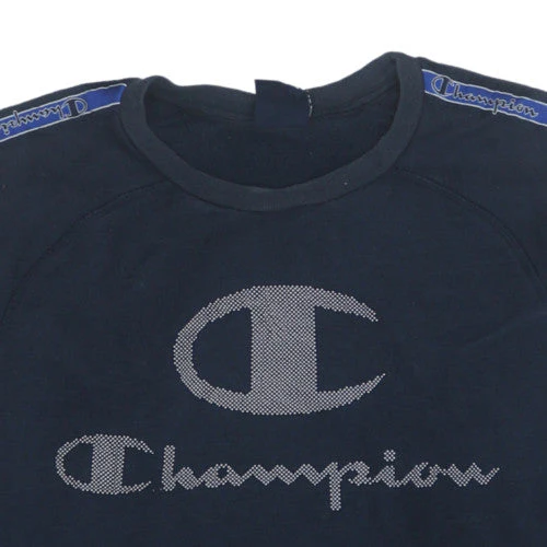 Champion Boys Blue Logo Pullover Sweatshirt 15-16 Years Fleece Crew Neck - Image 7
