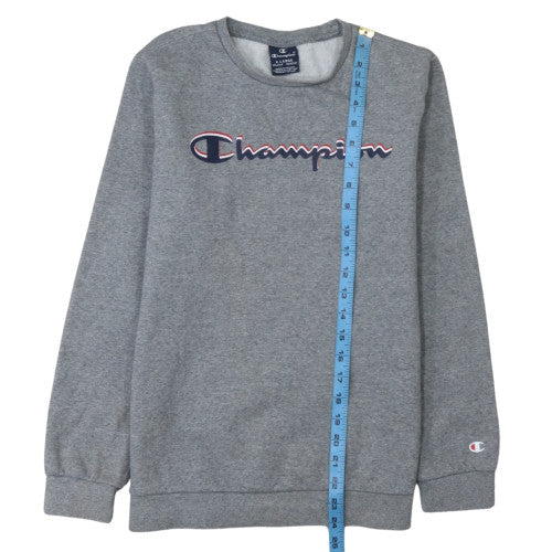 Champion Boys Grey Pullover Crew Neck Sweatshirt 13-14 Years Fleece Logo - Image 3