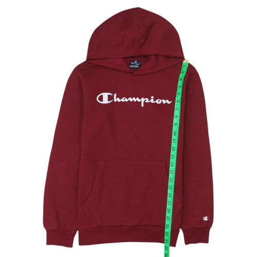 Champion Boys Red Pullover Hoodie 13-14 Years Logo Fleece Sweatshirt - Image 2