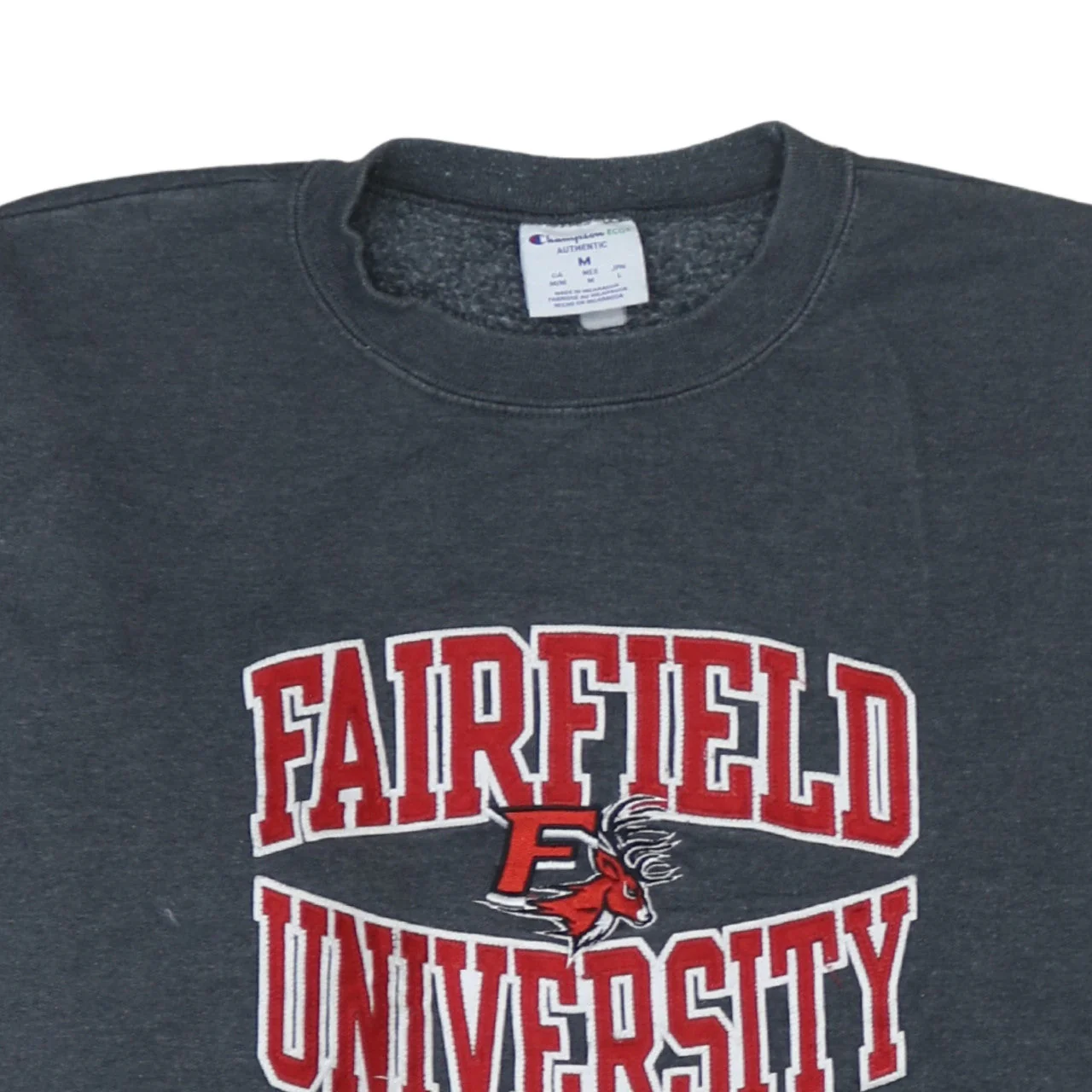 Champion Fairfield University Grey Sweatshirt Womens M Pullover Crew Neck - Image 6