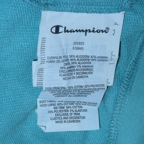 Champion Girls Blue Pullover Hoodie X-Large 13-14 Years Cotton Blend - Image 6