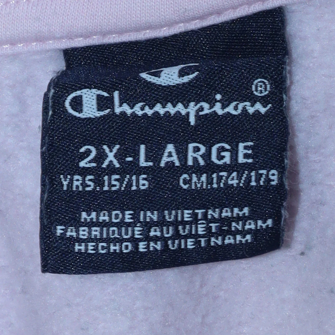 Champion Girls Pink Pullover Hoodie 15-16 Years Logo Fleece Sweatshirt - Image 5