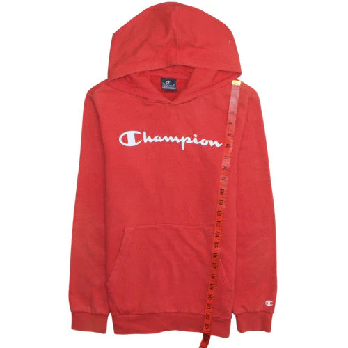 Champion Girls Red XL Pullover Hoodie 13-14 Years Cotton Blend Fleece - Image 2