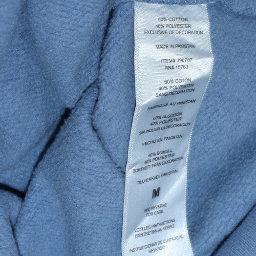 Champion Men Blue Pullover Hoodie M Regular Fleece Sportswear - Image 5
