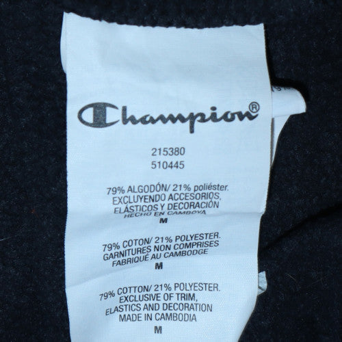 Champion Men’s Black Pullover Hoodie Medium Logo Fleece - Image 5