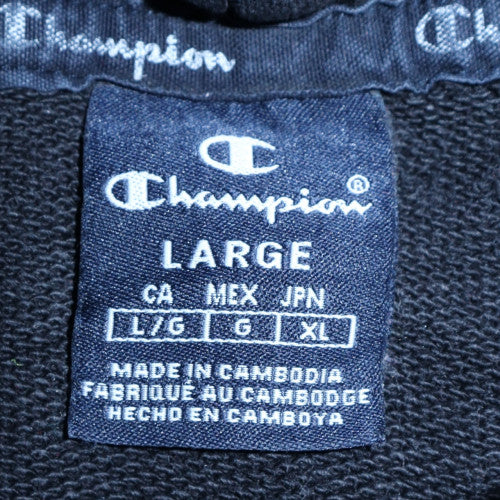 Champion Men’s Black Pullover Hoodie Size L Regular Fit - Image 5