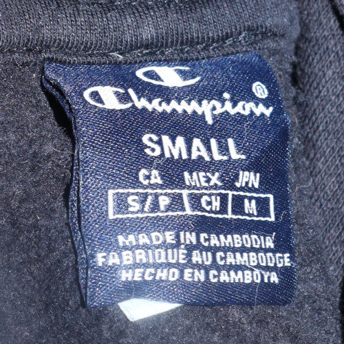 Champion Men’s Black Small Pullover Hoodie with Logo Front - Image 6