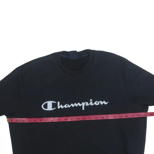 Champion Men’s Black XL Pullover Sweatshirt Embroidered Logo Fleece - Image 2