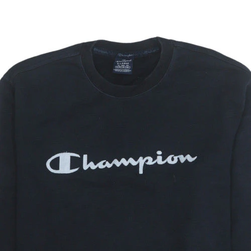 Champion Men’s Black XL Pullover Sweatshirt Embroidered Logo Fleece - Image 8