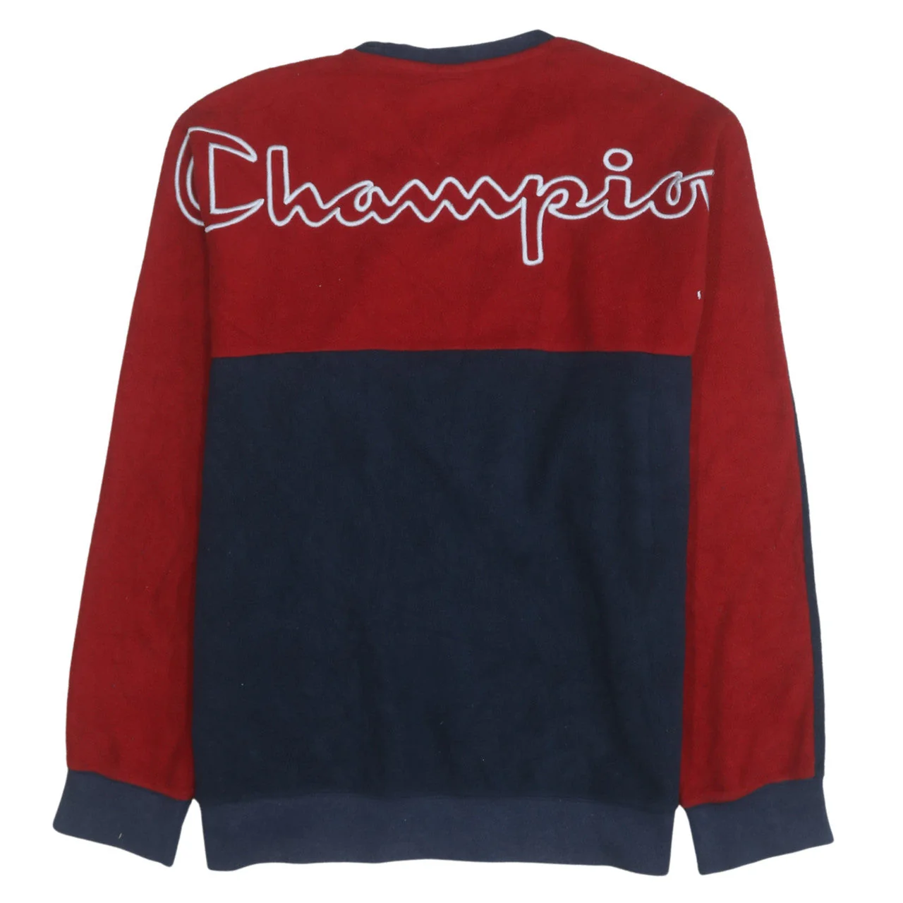 Champion Men’s Blue Red Fleece Pullover Sweatshirt Size L - Image 4