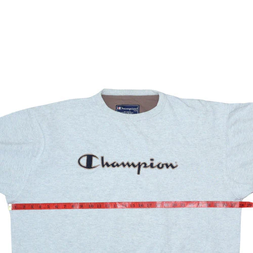 Champion Men’s Grey 2XL Pullover Sweatshirt Embroidered Logo Vintage - Image 2