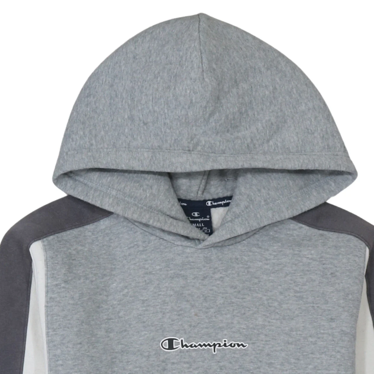 Champion Men’s Grey Small Pullover Hoodie with Logo Design - Image 7