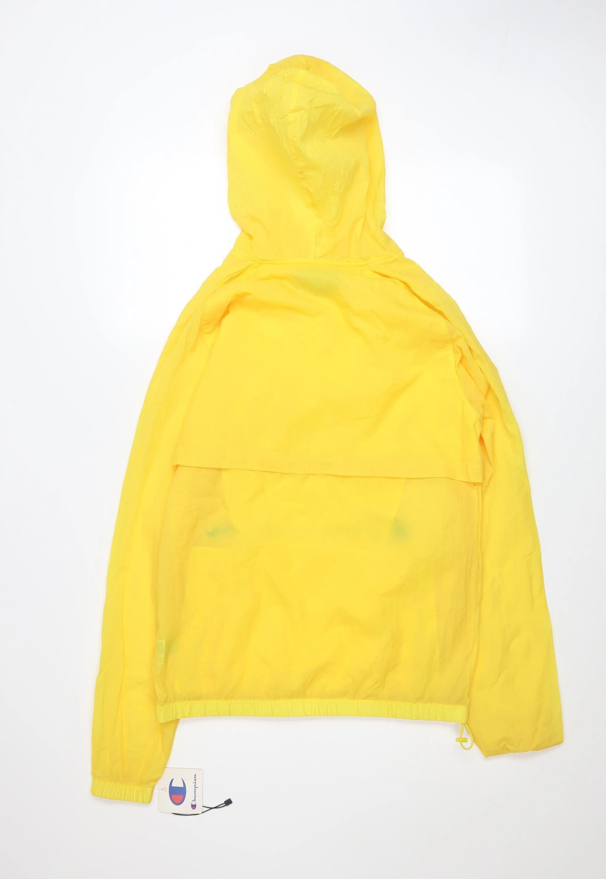 Champion Men’s Yellow Hooded Windbreaker Jacket Small - Image 3