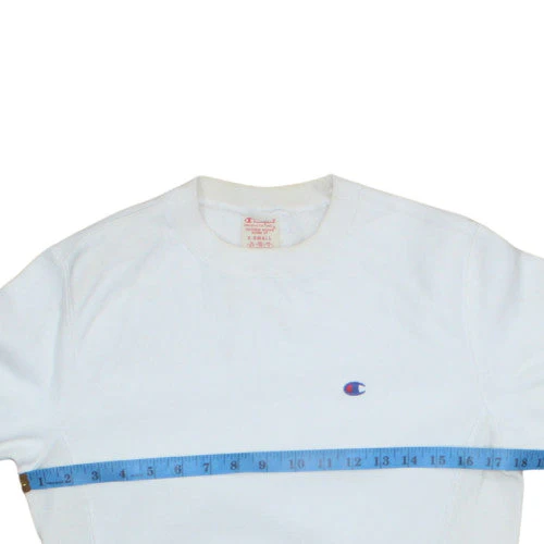Champion Men White XS Pullover Sweatshirt Reverse Weave - Image 3