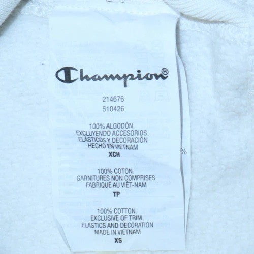 Champion Men White XS Pullover Sweatshirt Reverse Weave - Image 5