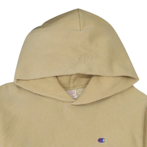 Champion Men's Beige Reverse Weave Pullover Hoodie Size L - Image 7