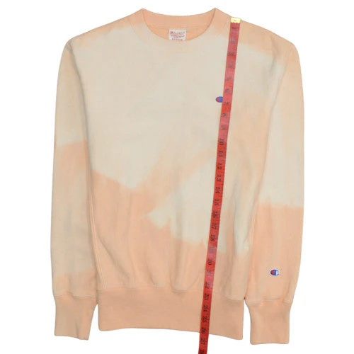 Champion Men's Beige Tie Dye Pullover Sweatshirt Medium - Image 2