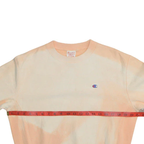 Champion Men's Beige Tie Dye Pullover Sweatshirt Medium - Image 3