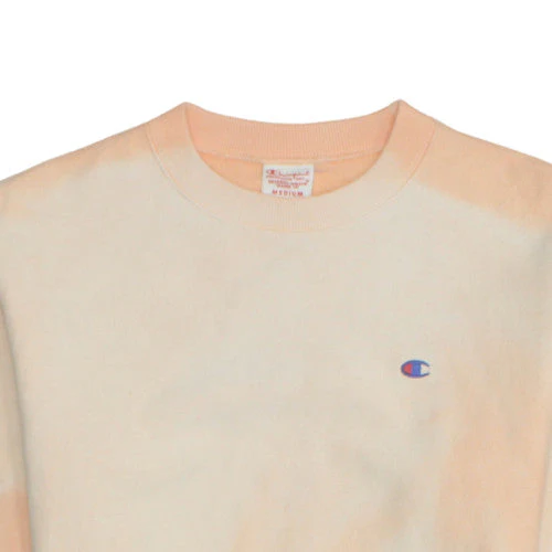 Champion Men's Beige Tie Dye Pullover Sweatshirt Medium - Image 8