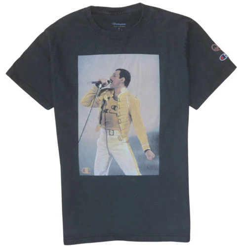 Champion Men's Black Band Graphic Cotton T-Shirt M