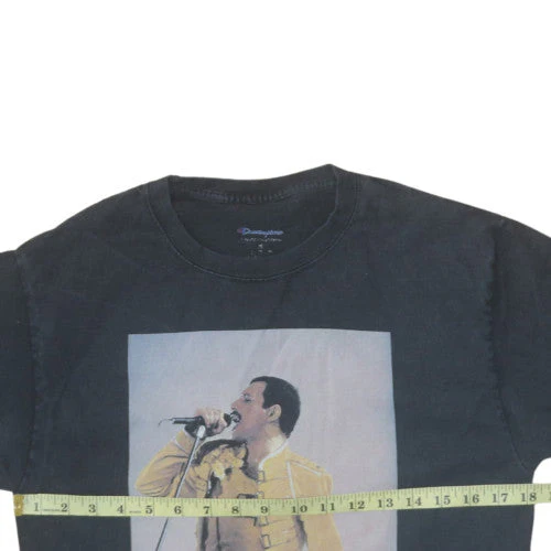 Champion Men's Black Band Graphic Cotton T-Shirt M - Image 3
