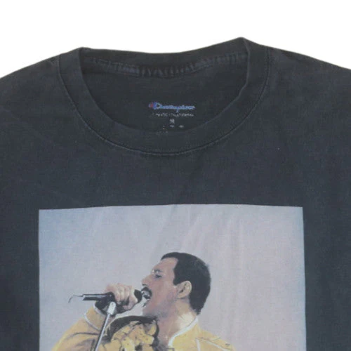 Champion Men's Black Band Graphic Cotton T-Shirt M - Image 8
