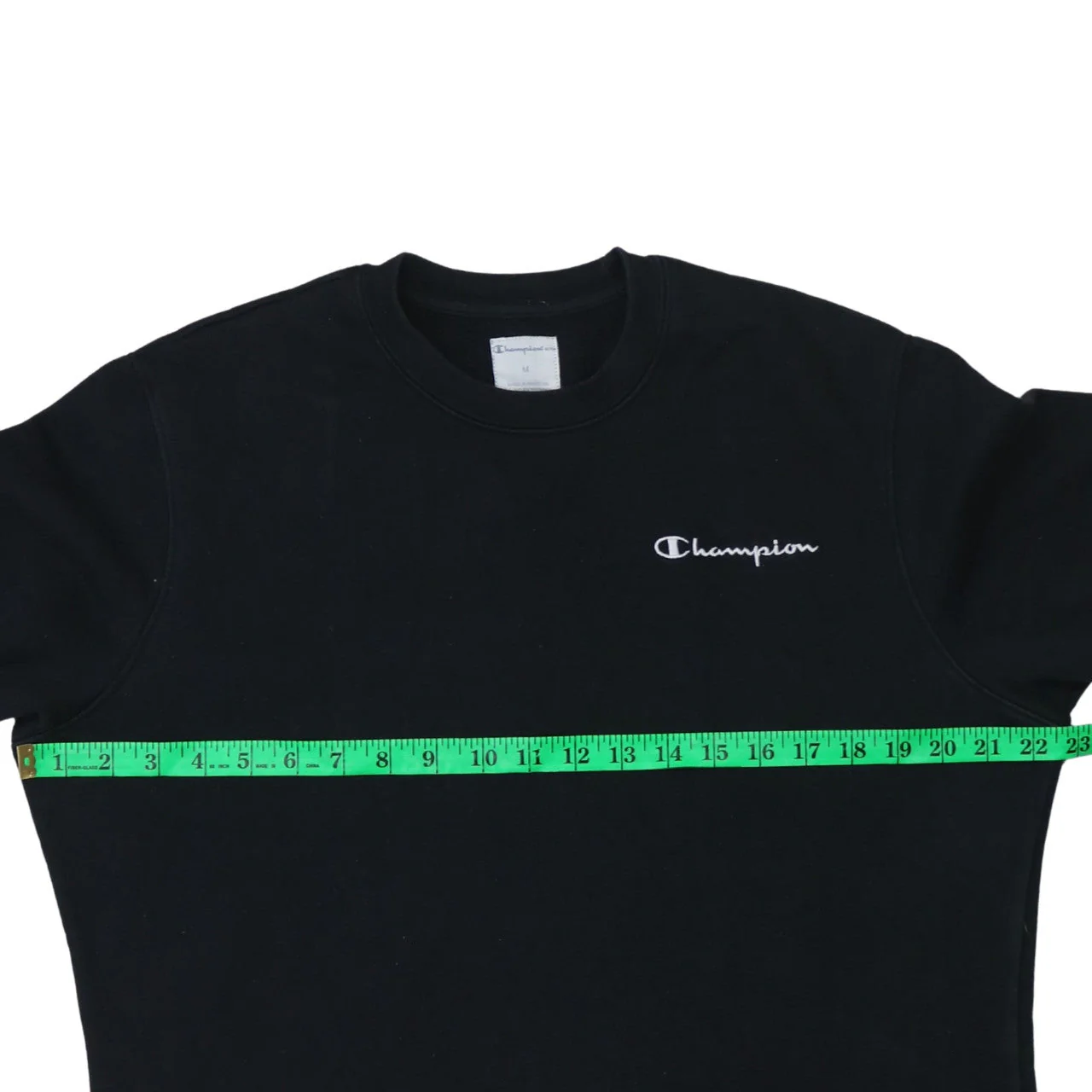 Champion Men's Black Crew Neck Pullover Sweatshirt Size M - Image 2