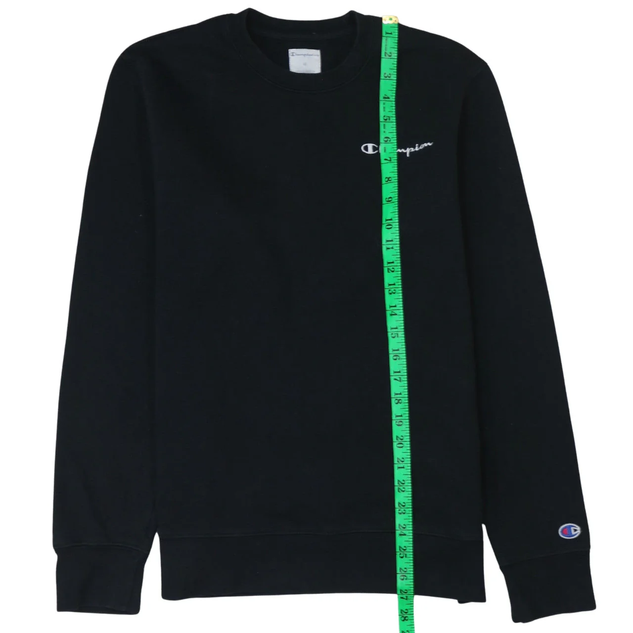 Champion Men's Black Crew Neck Pullover Sweatshirt Size M - Image 3