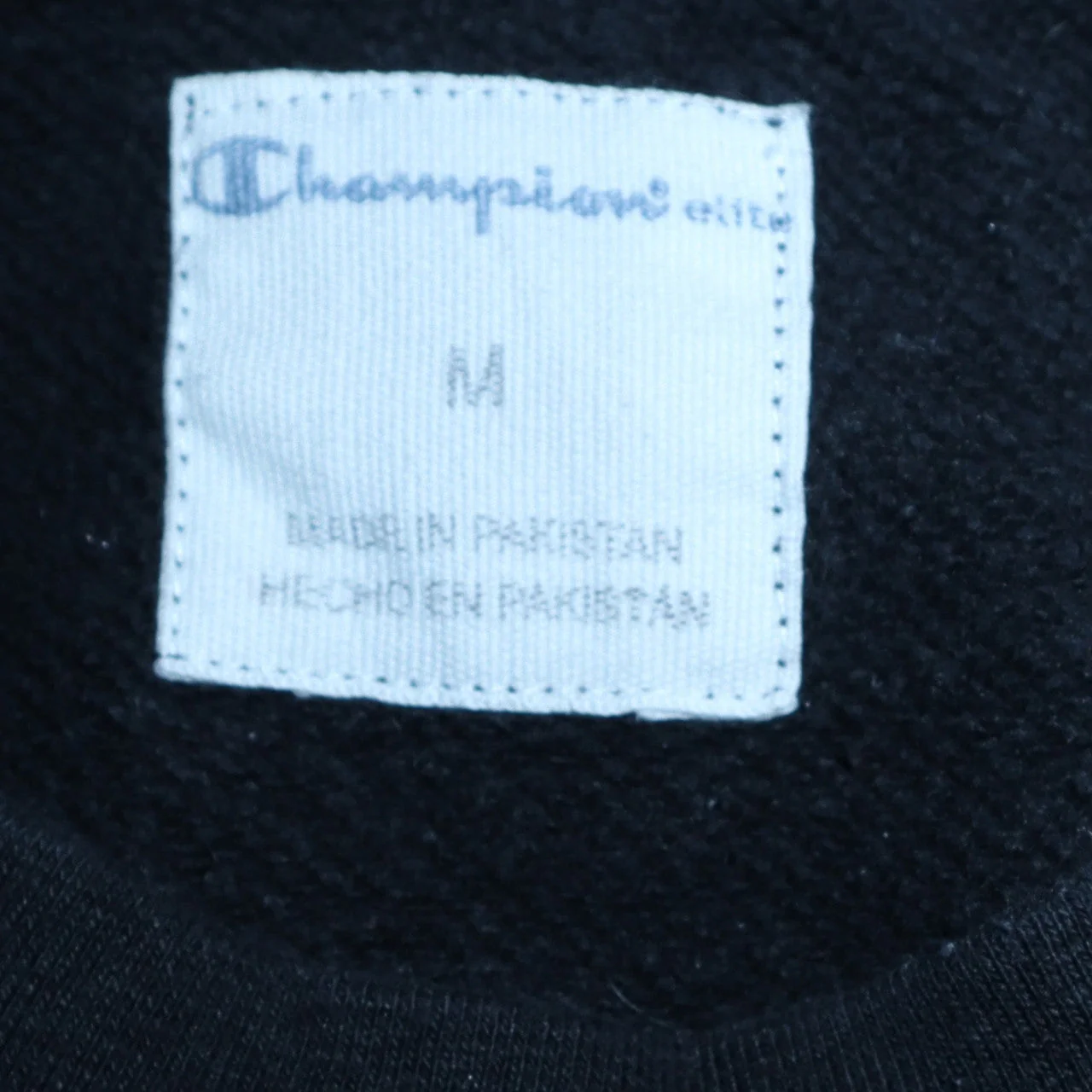 Champion Men's Black Crew Neck Pullover Sweatshirt Size M - Image 5
