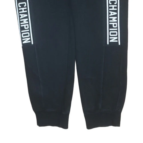 Champion Men's Black Jogger Sweatpants Medium Fleece Activewear - Image 8