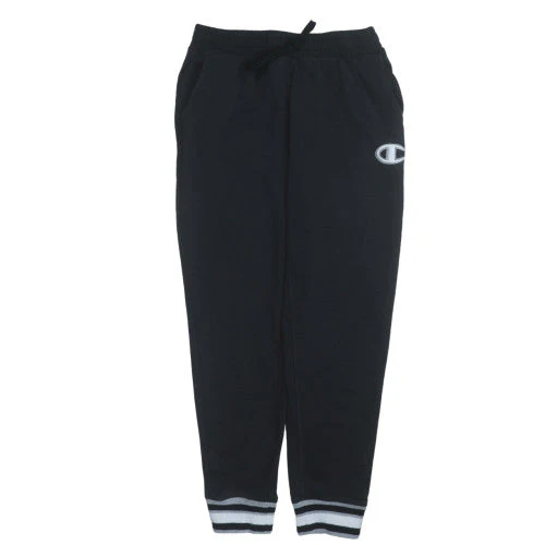 Champion Men's Black L Jogger Sweatpants with Logo and Elastic Waist