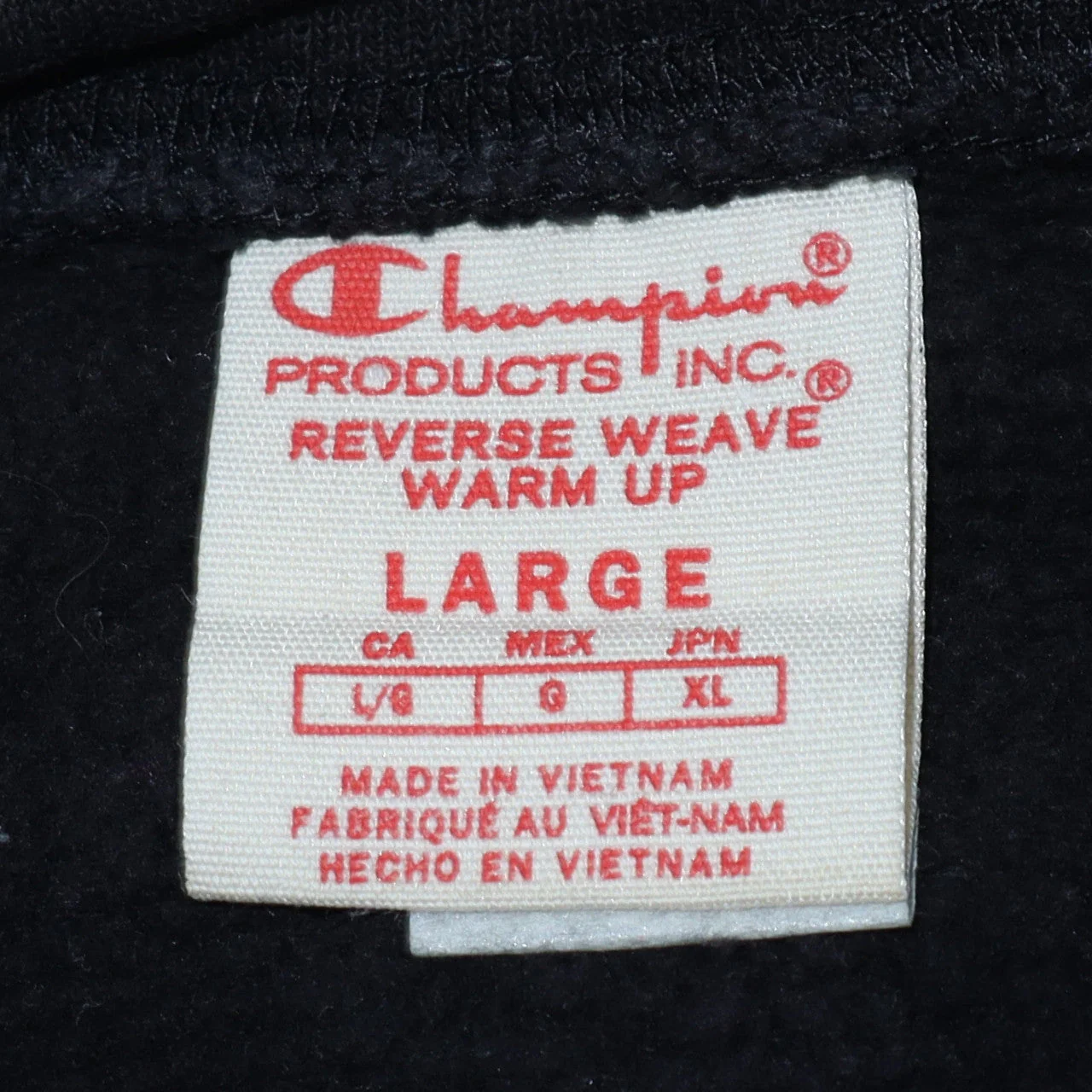 Champion Men's Black Large 1/4 Zip Reverse Weave Sweatshirt - Image 6