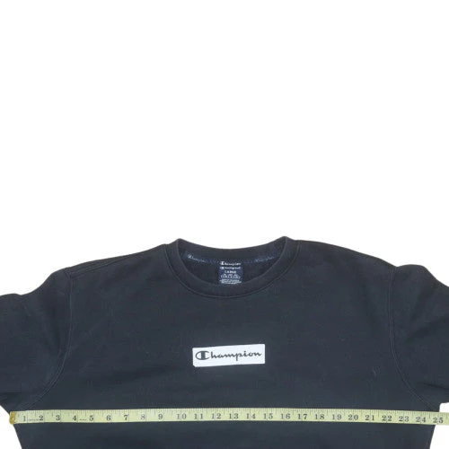 Champion Mens Black Large Crew Neck Pullover Sweatshirt - Image 2