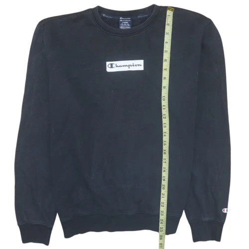Champion Mens Black Large Crew Neck Pullover Sweatshirt - Image 3